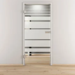 Glasdrehtür NOVA 509 mattiert 95,9 x 197,2 cm Links^Novadoors Outlet