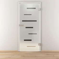 Novadoors Glasdrehtür NOVA 511 mattiert 83,4 x 197,2 x 8 cm