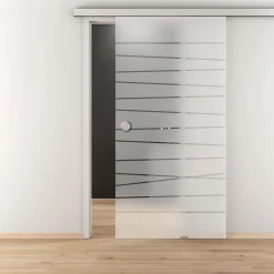 Novadoors Glasschiebetür NOVA 514 ESG mattiert 93,5 x 205,8 x 8 cm