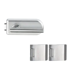 Novadoors Glastürbeschlag-Set SKS 62 Edelstahl Optik