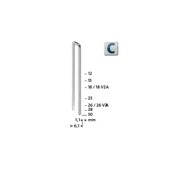 Schmalrückenklammer C Typ 4/23 23 mm*Novus Sale