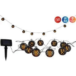 näve LED-Solarlicherkette Fogo mit Flammeneffekt