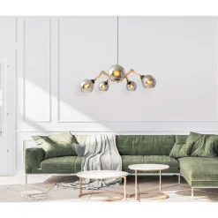 Pendelleuchte Soito schwarz Glas 5er^näve Hot