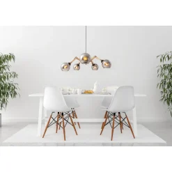 Pendelleuchte Soito schwarz Glas 5er^näve Hot