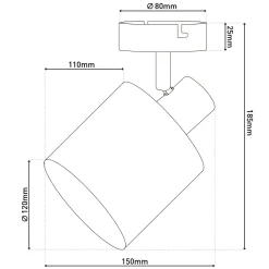 näve Spotserie Maron 1 Spot braun