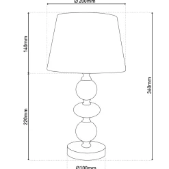 näve Tischleuchte Araga rosa Keramik