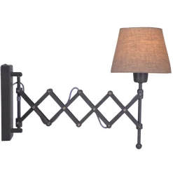 näve Wandleuchte Adrienne braun Textil