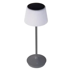 Solar-Tischleuchte Emmi grau mit Akku 13x13x38cm dimmbar*näve Clearance