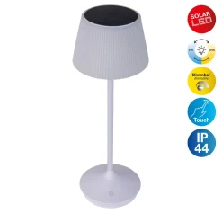 Solar-Tischleuchte Emmi weiß mit Akku 13x13x38cm dimmbar^näve Clearance