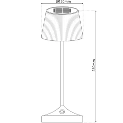 Solar-Tischleuchte Emmi weiß mit Akku 13x13x38cm dimmbar^näve Clearance