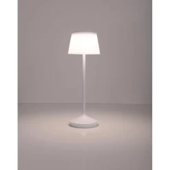 Solar-Tischleuchte Emmi weiß mit Akku 13x13x38cm dimmbar^näve Clearance