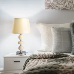 näve Tischleuchte Araga beige