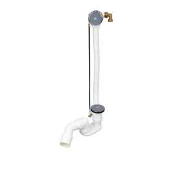 Ab- u Überlaufgarnitur chrom für Eckwanne mit Wassereinlauf*Ottofond