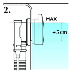Ottofond Ab- u Überlaufgarnitur chrom mit Exenter für höheren Wasserstand