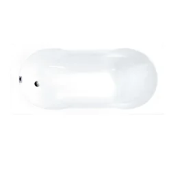 Ottofond Badewanne 170 x 75 cm weiß mit Wannenträger und Ab-/Überlaufgarnitur