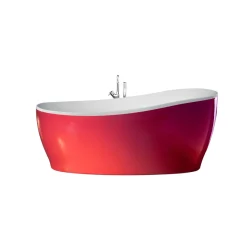 Freistehende Badewanne Aviva 180 x 85 cm bordeaux/weiß^Ottofond Outlet