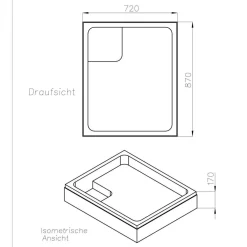 Ottofond Wannenträger zu Samos 90 x 75 cm