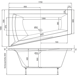 Whirlpool-Komplettset Galia Mod B 170 x 100 cm inklusive Farblichtwechsler*Ottofond