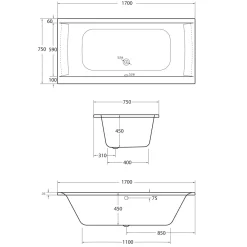 Whirlpool-Komplettset Rosa 170 x 75 cm inklusive Farblichtwechsler^Ottofond Sale