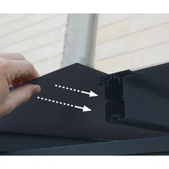 Palram Canopia Capri Alu Terrassenüberdachung Polycarbonat 3x9,7 m grau