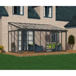 SanRemo Alu Wintergarten Polycarbonat 3x5,6 m grau^Palram Canopia Clearance