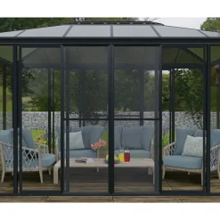 Palram Canopia Set Gittertüren für Garda, Sanremo & Ledro Wintergarten grau