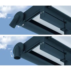 Palram Canopia Sierra Alu Terrassenüberdachung Polycarbonat 3x7,5 m grau