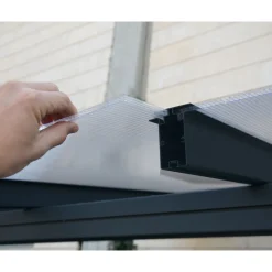 Sierra Alu Terrassenüberdachung Polycarbonat 3x6 m grau*Palram Canopia Best