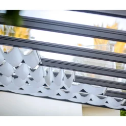 Palram Canopia Stockholm Terassenüberdachung Jalousien 3,4x9,5 m weiß