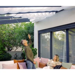 Stockholm Terassenüberdachung Jalousien 3,4x6,6 m weiß^Palram Canopia Online