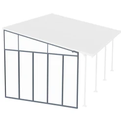 Palram Canopia Terassenüberdachung 4er Serie Pergola-Seitenwand dunkelgrau