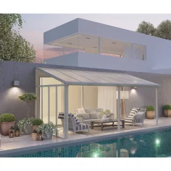 Terassenüberdachung 3er Serie Pergola-Seitenwand weiß^Palram Canopia Outlet