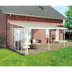 Terassenüberdachung 4er Serie Pergola-Seitenwand weiß^Palram Canopia Discount