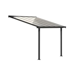 Palram Terrassenüberdachung Olympia 300 x 300 cm grau*Palram Canopia Sale