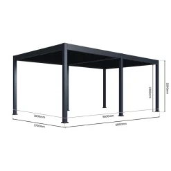 Paragon Outdoor Outdoor Pergola Grand Tuscan 1220 599,2x370x256cm Anthrazit