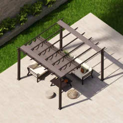 Outdoor Pergola Florida 1111 350x350x235cm Dunkelbraun*Paragon Outdoor Best