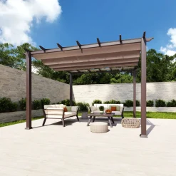 Outdoor Pergola Florida 1111 350x350x235cm Dunkelbraun*Paragon Outdoor Best