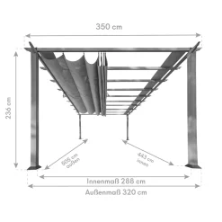 Paragon Outdoor Outdoor Pergola Florida 1116 350x505x236cm Holzoptik
