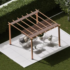 Outdoor Pergola Florida 1111 350x350x235cm Holzoptik*Paragon Outdoor Best