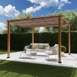Outdoor Pergola Florida 1111 350x350x235cm Holzoptik*Paragon Outdoor Best
