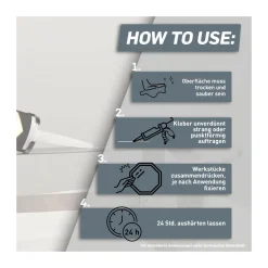 Pattex Montageklebstoff Kleben statt Bohren Kristallklar 290 g