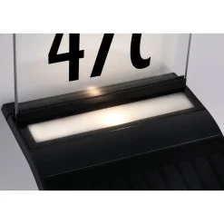 Outdoor Solar bel. Hausnummer Yoko IP44 3000K 150lm Bewegungsmelder Anthrazit^Paulmann Discount