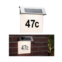 Paulmann Outdoor Solar Hausnummernleuchte IP44 LED 1x0,2W Edelstahl Weiß