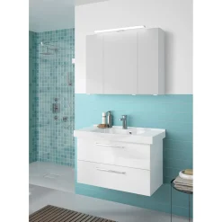 Pelipal LED-Spiegelschrank Trentino inkl Leuchtmittel weiß 90 x 70 x 20 cm