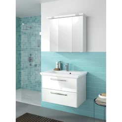 Mineralmarmor-Waschtisch Trentino weiß 51 x 80 x 3,5 cm*Pelipal Sale