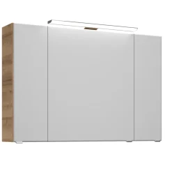 Pelipal Spiegelschrank Trentino Eiche inkl LED Leuchtmittel im Kranz