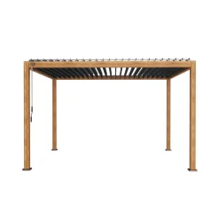 Pergola 111 Deluxe Dark Oak Holzoptik 300 x 250 x 600 cm* Best