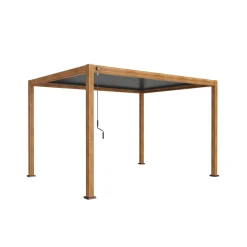 Pergola 111 Deluxe Dark Oak Holzoptik 300 x 250 x 600 cm* Best