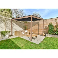 Pergola 111 Deluxe Dark Oak Holzoptik 300 x 250 x 600 cm* Best