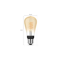 LED-Edison-Leuchtmittel White Filament E27 7W*Philips Hue